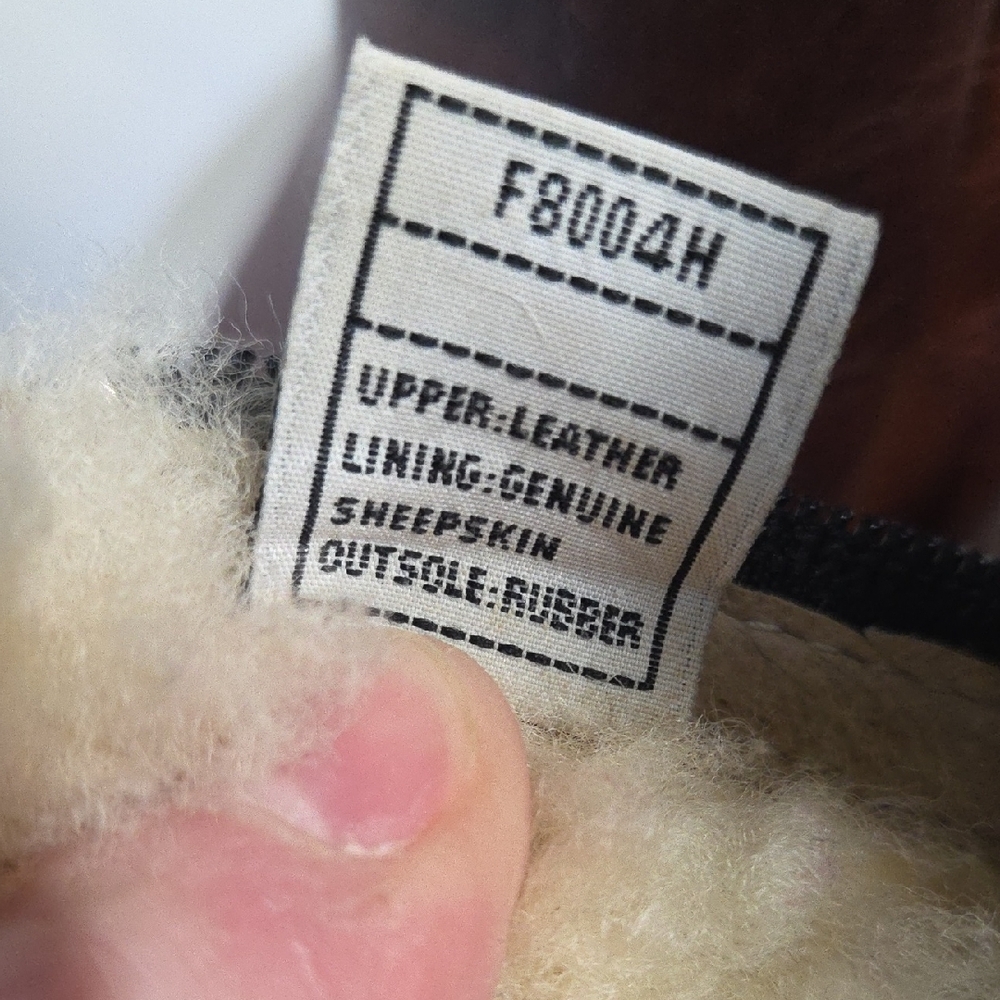 UGG Chestnut Leather Winter Boots with Shearling Size 8 - Picture 7 of 8